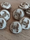 Silver Lot Of 10     20mm Designer Cc  Button Chanel Button