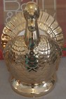 Bath   Body Works Large Candle Holder 3-wick Thanksgiving Gold Modern Turkey