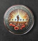 Red Poppy Remembrance Anzac 3d Coin   Special Rare Collectible Silver Coin