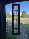 Antique Stained Glass Window  tulips  Early 1900s Vg Cond Coal Region Of Pa