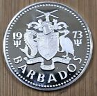 1973 Barbados 10 Dollar Neptune Gem Silver Proof Coin