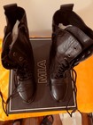 Mia Women s Nanette Shoes  7 5 M Us  Lace-up Boot  Antique  Black  Leather Upper