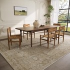 Washable Living Room Area Rugs  8 x10  Large Rug Stain Resistant Distressed V   