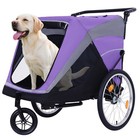 2-in-1 Bike Trailer   Push Cart For Pets With Detachable Hitch And Storage Bag