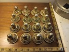 16 Vtg Pier 1 Silver-tone glass Jewel Placecard Holders For Wedding Reception  c