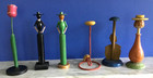 Antique Vintage Folk Art Painted Wood Women s Hat Stands Early 1900s