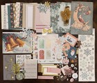 Pink Christmas Scrapbook Junk Journal Kit Embellishments Trinkets Tags Paper