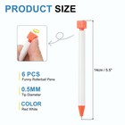 6pcs Funny Rollerball Pens 0 5mm Writing Pen Black Gel Ink Pens Abcd red White