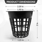 Hydro-aero Net Pots Set - 100 Pieces Of 2 Inch Pots For Vertical Gardening