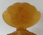Frantisck Halama Perfume Bottle Art Deco Amber Zelenzy Art Glass Czech Bohemian
