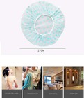 6pcs Women Waterproof Plastic Elastic Dot Shower Bathing Salon Hair Caps