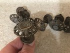 One Rare Antique Victorian Brass Dresser Drawer Pull  1870s Era spectacular  X1