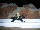 Vintage Marx 45mm Indian Mounted Playset Toy Vintage 1950 s Rare Cream Color