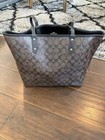 Coach Large Signature City Tote  brown black 