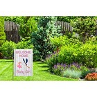 Welcome Home Baby Girl Garden Flag Baby Shower Birth Announcement Family Party