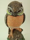 6  Multicolor Owl Figurine On Tree Stump Statue Vintage Owl Figurine Ornament