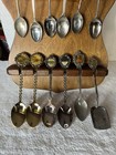 Vintage Spoon Collection On 4 Layer Display 24 Collector Spoons With Display