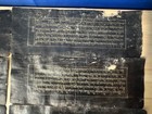Antique Mongolian Tibetan Buddhist Handwritten Black Manuscript Leaves 10 Pc