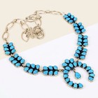 Sterling Silver Sleeping Beauty Turquoise Navajo Handmade Adjustable Necklace