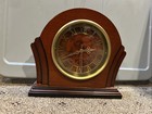 The Bombay Company 2003 Vintage Wooden Mantle Desk Clock Distressed Look