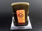 Zippo Unfired 2004 Brushed Brass Promotional Cigarette Lighter Eat Ride Sleep