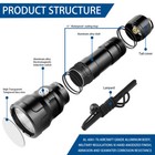120m Underwater Led Scuba Dive Light Waterproof Rechargeable Diving Flashlight