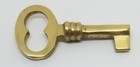 Small Cast Brass Key Polished Skeleton Antique Retro Desk Cabinet Hope Chest Box