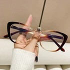 Cat Eye Blue Light Blocking Reading Glasses Women Clear Lens Presbyopic Glasses 