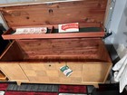 Lane Cedar Chest Checkerboard Pattern Lock Removed  Tray Insert Mid Century Mode