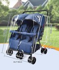 Double Stroller Rain Cover  Weather Shield For Side By Side Baby Double Stroller