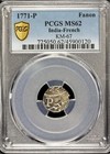 India - French 1771-p Fanon Pcgs Ms62  undergraded 