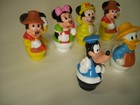 Vintage Disney Arco Mickey Minnie Mouse Goofy Donald Figures Little People Lot