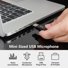 Usb Microphone For Laptop And Desktop Computer  High Mini Size  Black 