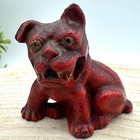Vtg 1933 Green Duck Co Cast Iron Bulldog Pencil Holder Chicago World s Fair Read