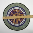 Dragon Vintage Asian Chinese Embroidered Silk Art Floral Panel Handmade Textile