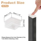 Square Plastic Plug  16 Pcs 1 18 Inch 30mm Tubing Insert End Caps  White