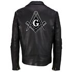 Large Masonic Patch Black Embroidered Iron-on Freemason Square Compass Mason Big