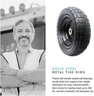 10-inch Solid Replacement Tire And Wheel 4 10 3 50-4  - Flat Free Tires For Cart