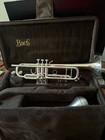Bach Silver Stradivarius Model 37 Trumpet With Case  Mute  And Two Mouthpieces 