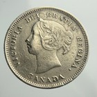 1886 Large 6 Canada Small Five Cents Victoria Circulated 5 Silver Coin Ngs039