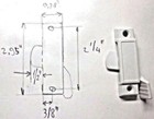 2 Sliding Window White Zinc Sweep Latch Sash Locks 1 2  Lip 2-1 4 Centers 3 8 sb
