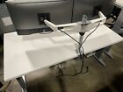 Knoll Sapper Double Monitor Arm  16  Mast  Deep Table Clamp   used  
