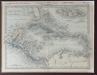 Vintage Antique Map Of West Indies And Central America  Longman   Co London