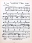 I Just Found Out About Love Sheet Music Strip For Action 1956 Musical Flop