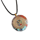 Natural Orgone Yoga Chakra Beads Resin Pendant Healing Reiki Necklace