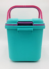 Vintage Eagle Craftstor Sewing Craft Storage Organizer Tote Bin Teal Purple Pink