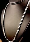 Native Popular Navajo 4mm Sterling Silver Beads Necklace 21  Sale