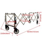 Funeral Stretcher Truck Foldable Casket Stand Cart Length Adjustable W 4 Handled