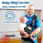 Yesybc Baby Sling Carrier Black 3-48 Months