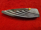 Stunning Custom Koji Hara Stippled Bird Wing Hi-polish Steel Liner Lock  171 